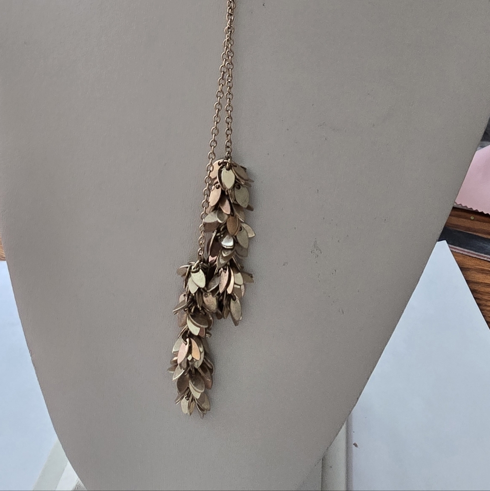 J. Crew Gold Leaf Pendant Necklace